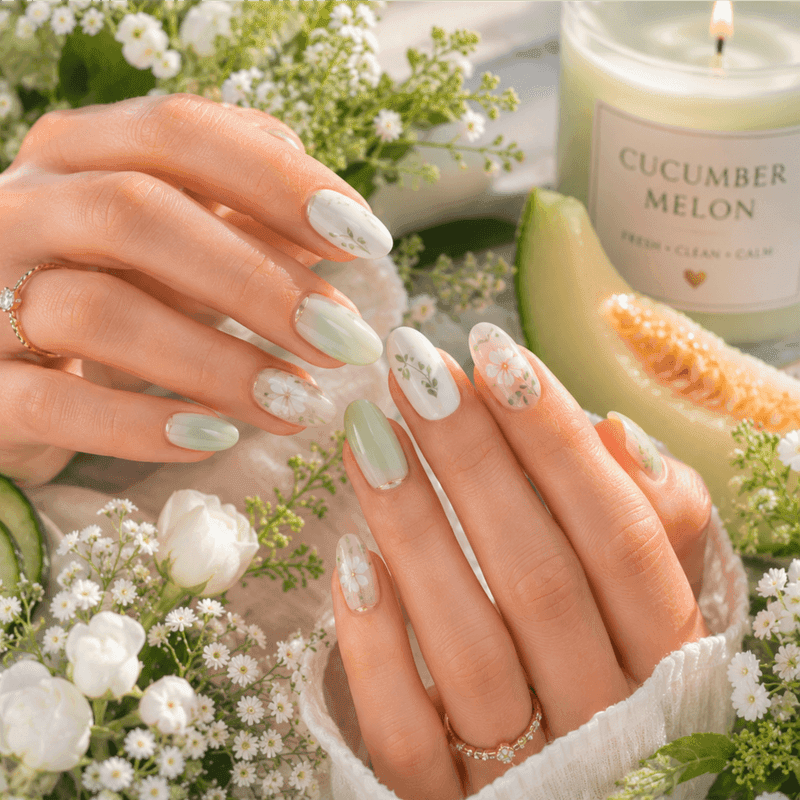 Cucumber Melon Manicure